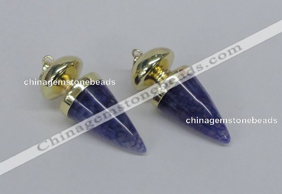 NGP2739 20*45mm - 20*50mm cone agate gemstone pendants wholesale