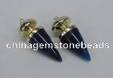 NGP2741 20*45mm - 20*50mm cone agate gemstone pendants wholesale