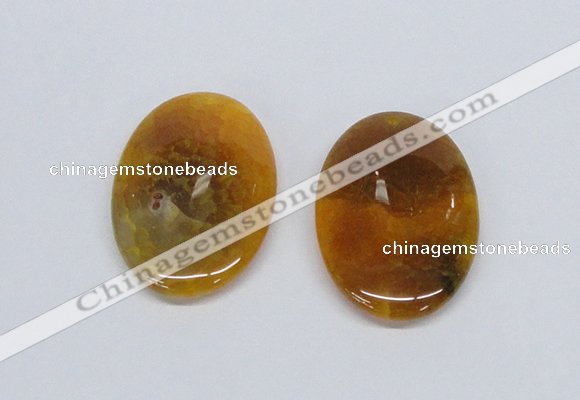 NGP2746 35*50mm oval agate gemstone pendants wholesale