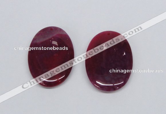 NGP2748 35*50mm oval agate gemstone pendants wholesale