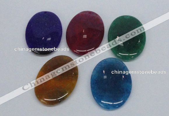 NGP2751 35*50mm oval agate gemstone pendants wholesale