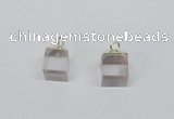 NGP2778 10*12mm - 12*14mm cube white crystal gemstone pendants