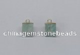 NGP2779 10*12mm - 12*14mm cube amazonite gemstone pendants