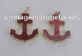 NGP2786 40*50mm anchor agate gemstone pendants wholesale