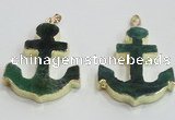 NGP2788 40*50mm anchor agate gemstone pendants wholesale