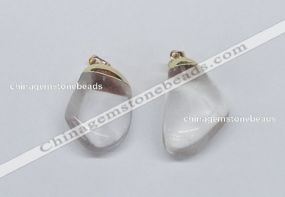 NGP2794 15*30mm - 25*35mm freeform crystal glass pendants wholesale