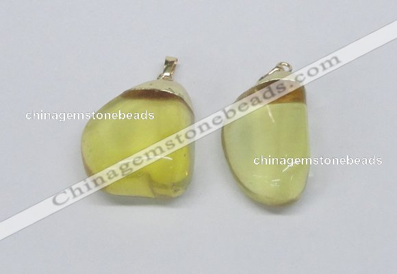 NGP2795 15*30mm - 25*35mm freeform crystal glass pendants wholesale