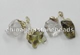 NGP2808 18*25mm - 20*25mm nuggets mixed quartz pendants wholesale