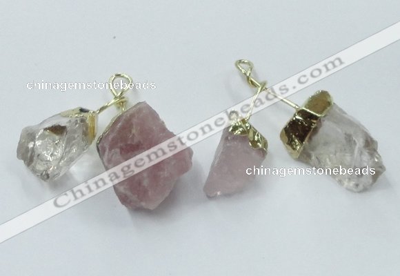 NGP2809 18*25mm - 20*25mm nuggets mixed quartz pendants wholesale