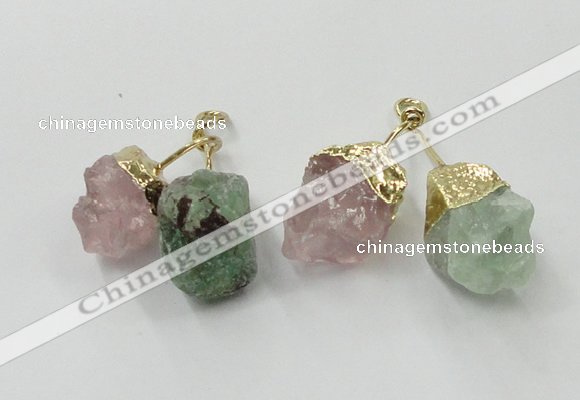 NGP2812 18*25mm - 20*25mm nuggets mixed quartz pendants wholesale