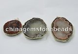 NGP2854 45*50mm - 55*70mm freeform druzy agate gemstone pendants