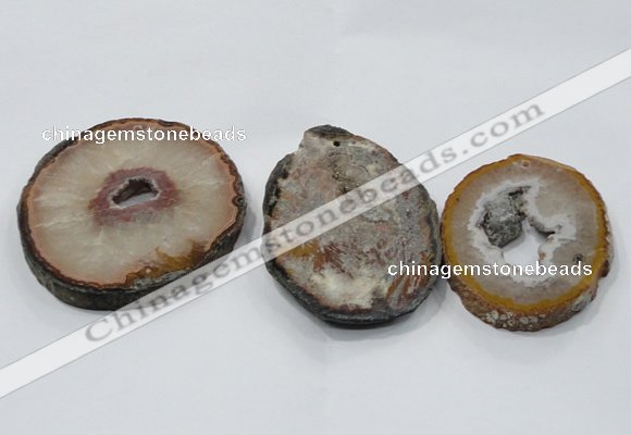 NGP2856 50*60mm - 60*75mm freeform druzy agate gemstone pendants