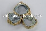 NGP2868 25*30mm - 40*45mm freeform druzy agate pendants