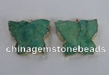 NGP2875 40*50mm - 45*55mm butterfly druzy agate pendants wholesale