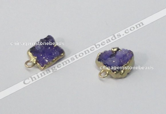 NGP2891 8*10mm - 10*12mm freeform druzy agate pendants