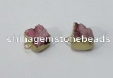 NGP2892 8*10mm - 10*12mm freeform druzy agate pendants