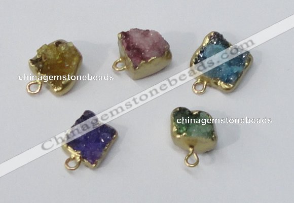 NGP2895 8*10mm - 10*12mm freeform druzy agate pendants