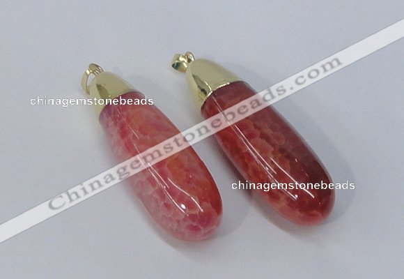 NGP2920 16*58mm - 18*60mm teardrop agate gemstone pendants