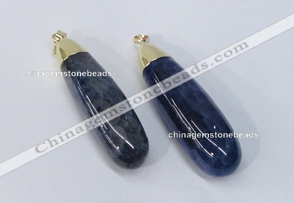 NGP2922 16*58mm - 18*60mm teardrop agate gemstone pendants