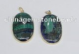 NGP2929 30*50mm - 32*52mm oval chrysocolla pendants