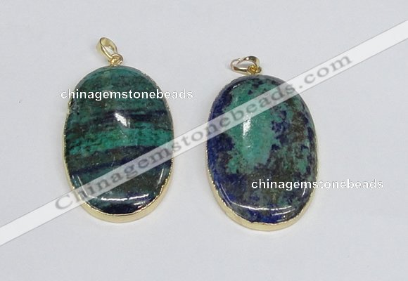 NGP2929 30*50mm - 32*52mm oval chrysocolla pendants