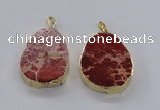 NGP2942 25*35mm – 35*45mm freeform sea sediment jasper pendants