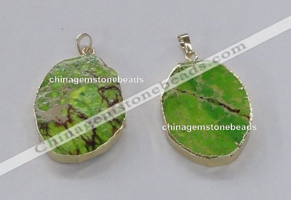 NGP2943 25*35mm – 35*45mm freeform sea sediment jasper pendants