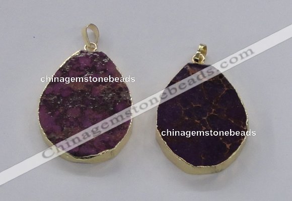 NGP2945 25*35mm – 35*45mm freeform sea sediment jasper pendants