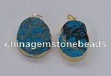 NGP2946 25*35mm – 35*45mm freeform sea sediment jasper pendants