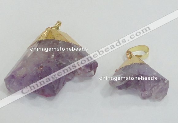 NGP2949 20*25mm – 25*40mm freeform amethyst gemstone pendants