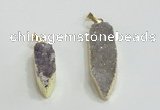 NGP2953 10*25mm - 12*40mm freeform druzy agate pendants wholesale