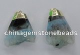 NGP2966 20*35mm - 30*45mm freeform druzy agate pendants