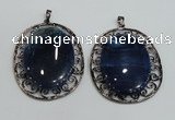 NGP2972 50*60mm oval agate gemstone pendants wholesale