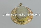 NGP2987 50mm - 52mm freeform druzy agate pendants