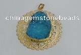 NGP2991 50mm - 52mm freeform druzy agate pendants