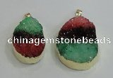 NGP2996 25*35mm – 30*40mm freeform druzy agate pendants