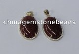 NGP3017 20*30mm oval agate gemstone pendants wholesale