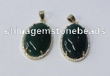 NGP3019 20*30mm oval agate gemstone pendants wholesale