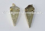 NGP3028 15*35mm – 20*50mm arrowhead lemon quartz gemstone pendants