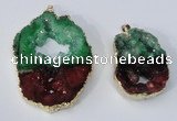 NGP3035 30*45mm – 40*60mm freeform druzy agate pendants