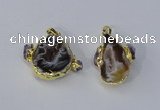NGP3036 20*30mm – 25*35mm freeform druzy agate pendants