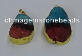 NGP3043 25*35mm – 30*40mm freeform druzy agate pendants