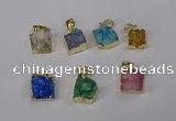 NGP3091 10*12mm - 12*14mm freeform druzy agate pendants wholesale