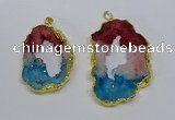 NGP3092 30*45mm – 40*60mm freeform druzy agate pendants