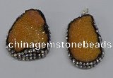 NGP3093 25*35mm – 30*40mm freeform druzy agate pendants