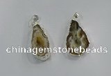 NGP3100 25*40mm - 30*50mm freeform druzy agate gemstone pendants