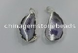 NGP3101 25*40mm - 30*50mm freeform druzy agate gemstone pendants