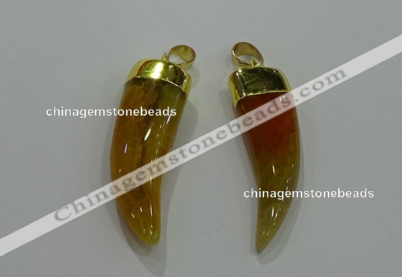 NGP3110 10*40mm - 12*45mm oxhorn agate pendants wholesale