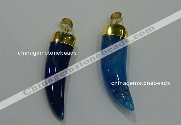 NGP3113 10*40mm - 12*45mm oxhorn agate pendants wholesale