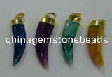 NGP3115 10*40mm - 12*45mm oxhorn agate pendants wholesale